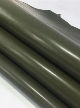 H2160绿色开边珠头层牛皮1.3偏挺手工真皮DIY皮料箱包皮具面料