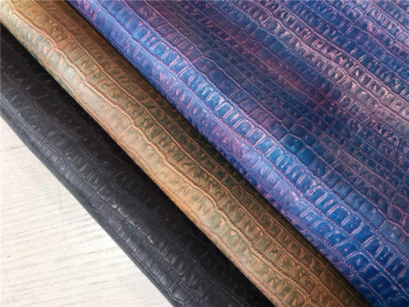 g11324双色竹节纹头层牛皮真皮箱包鞋靴皮具手工diy皮料0.8-1mm