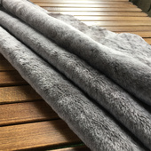 YG396灰色柔软磨砂底羊羔毛皮毛一体真皮鞋 靴辅料手工DIY皮料