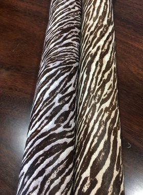 G17308虎纹马毛皮毛一体真皮箱包鞋靴皮具手工DIY皮料1.2偏软