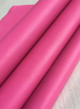 C1344平纹芭比粉头层牛皮真皮手工DIY皮料1.4mm偏软箱包鞋靴皮具