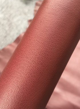 yp039红色平纹羊皮真皮手工DIY皮料1mm微挺