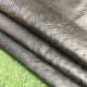 tzp314黑色鸵鸟皮小块真皮手工DIY皮料