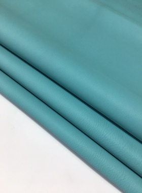 F5200蓝绿色纳帕羊皮服装鞋靴箱包皮具真皮手工DIY皮料1mm偏软