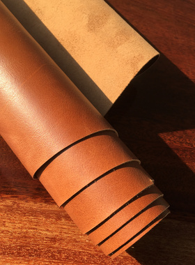 D1284油蜡头层牛皮真皮手工DIY皮料1mm偏软