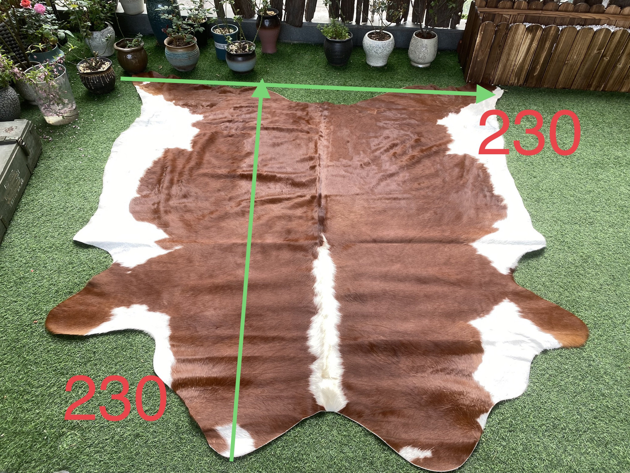 整张4.6平方米原色奶牛皮毛一体地毯沙发抱枕坐垫真皮手工DIY皮料