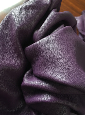 LP078紫色鹿皮1mm软特种动物真皮服装箱包鞋靴手工DIY皮料