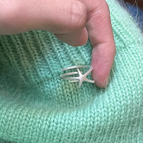 新品【旧巷里】戒指哑光磨砂海星