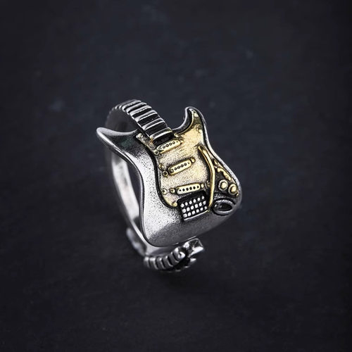 新品电吉他摇滚戒指嘻哈朋克风男