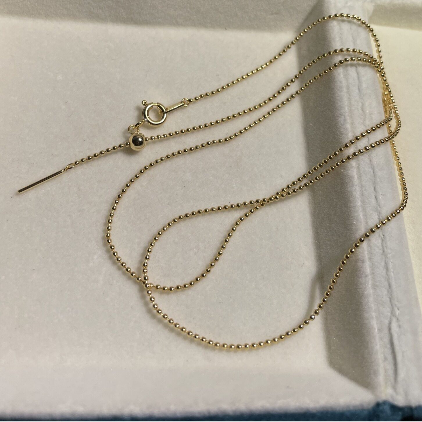 新款万能针式豆豆链 珠珠链 55cm锁骨链可调节长款项链