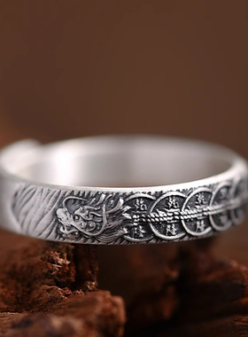 925镀银复古做旧工艺戒指
