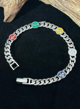 五路财神坦克链手链男女藏式民族