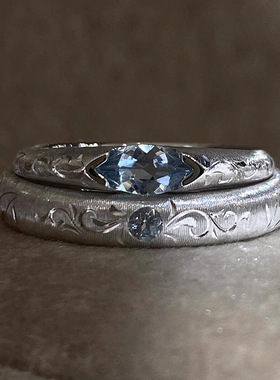 新品海盐之夏纹理高级感戒指百搭