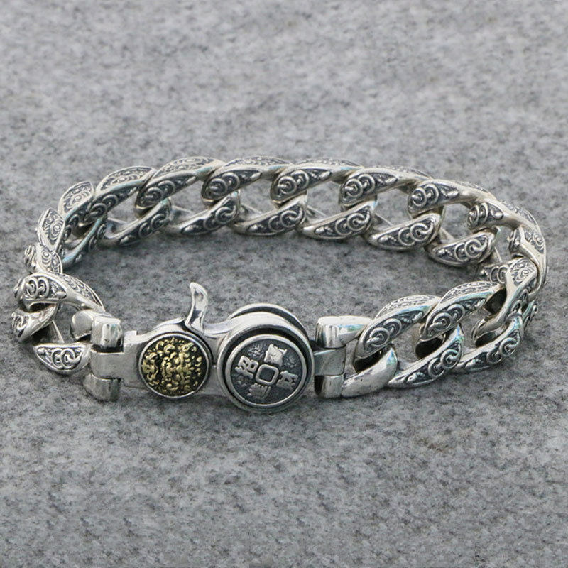 新品国潮高级感貔貅金钱手链男士百搭街头嘻哈个性手环