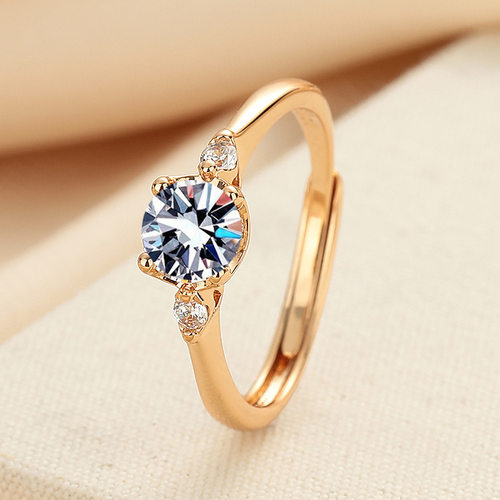 新品轻奢风高级感日月星辰戒指简