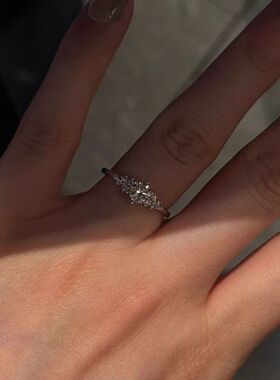 柏林情书锆石戒指女小众独特百搭