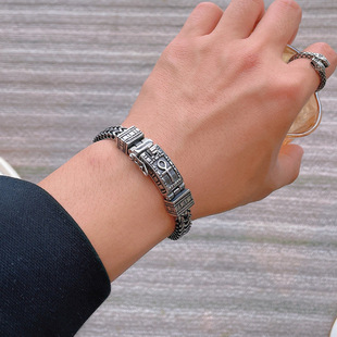 新品古巴手链男高级感小众设计发型师复古配饰新年礼物