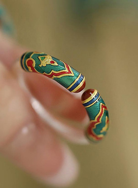 新品珐琅彩祥云戒指女新中式国潮