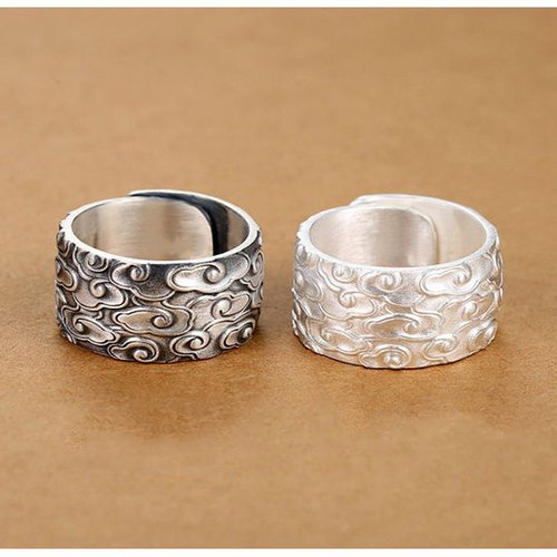 新品祥云戒指宽大码食指板指霸气