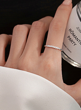 新品爱心戒指轻奢心形细圈指环心