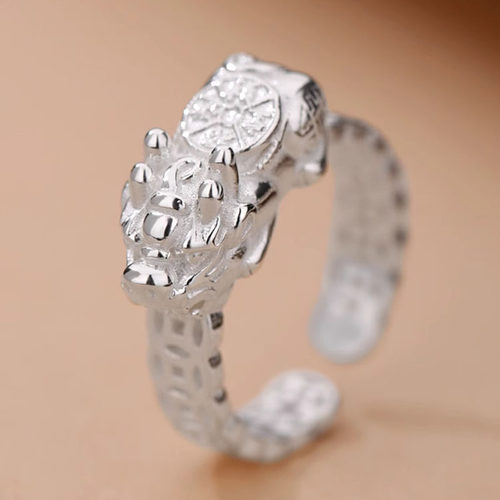 新品貔貅戒指男士款新中式国风素