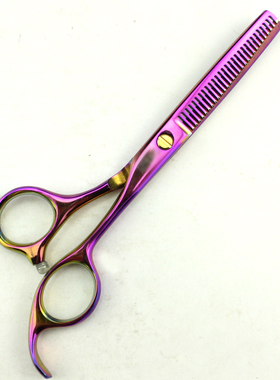 美发手动家庭儿童成人练习紫色5.5寸牙剪理发剪刘海剪打薄剪剪刀