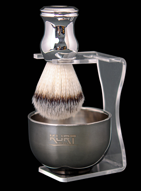 男士手动剃须刷尼龙纤维刮胡刷湿剃湿刮起泡沫打泡胡须刷刷胡刷架