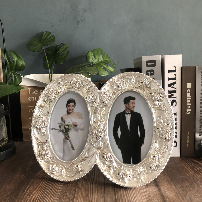 相架7寸影楼银色组合摆台包邮