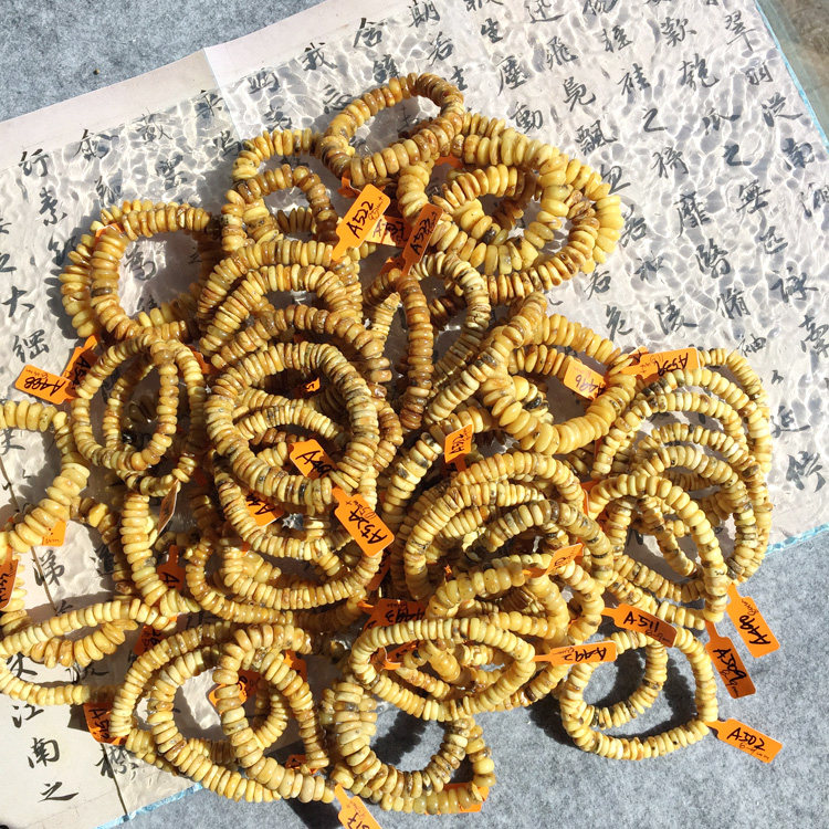 Sweet蜜蜡 天然俄料无忧化随型隔片蜜蜡手串 有黑杂 福利特价