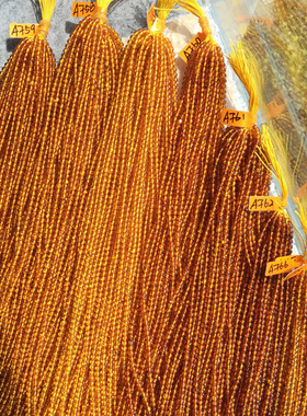 Sweet半成品 天然俄料琥珀金珀金棕花珀 微黑杂 福利回馈价 4mm+