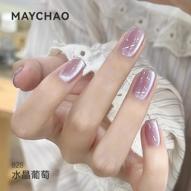 美潮红宝石墨尔本夏季脚趾玻璃珠猫眼甲油胶2025网红显白爆款美甲