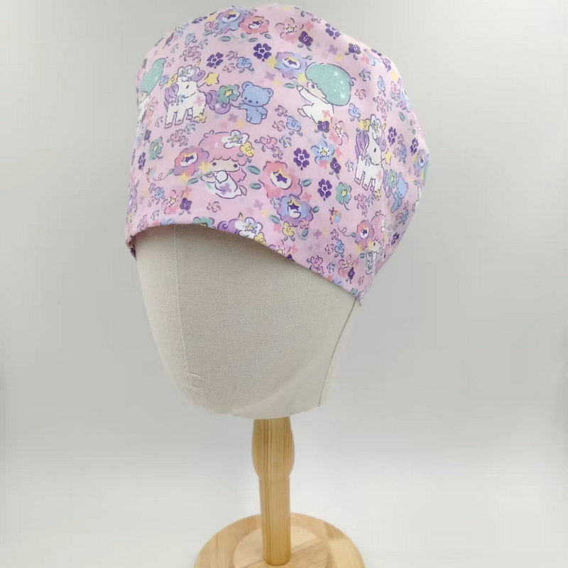 粉色马全棉印花口腔麻醉小花帽宠物医院美容院医生女护士帽男女用,服饰配件/皮带/帽子/围巾,帽子,淘宝优惠券,粉丝福利购,淘宝优惠卷
