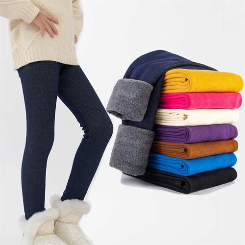 SheeCute Girls Winter Warm Pants Kids Fleece Lined Leggings