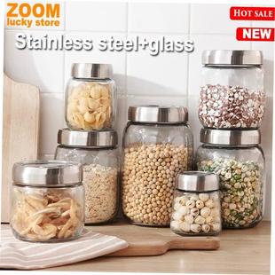 Glass Food storage tank fridge sealed container box bottle
