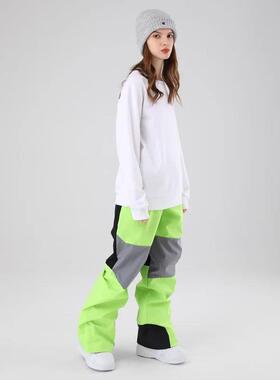 Men Snowboard Loose Ski Pants Windproof Waterproof Warm Snow