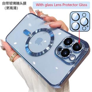 Magnetic Case适用iPhone 14 15 16 17 Pro Max 13 12 11 15 16plus XSMAX XR Clear Magsaf Cover手机保护壳