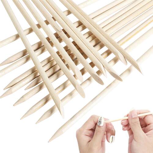 Wood Nail Sticks Cuticle Pusher Remover Manicure Pedicur美甲