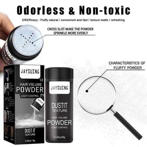 Hair fluffy, texture volume powder oil head, styling control