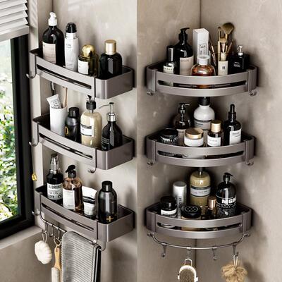 Bathroom Storage Rack Triangle Corner Organizer shelf 置物架