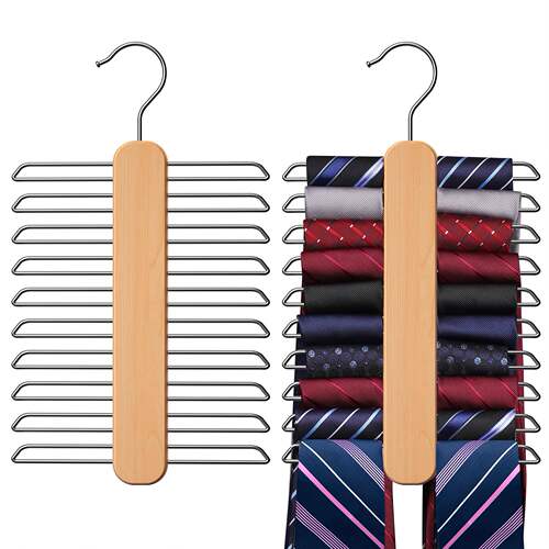 Wooden wardrobe tie storage rack suitable for ties领带收纳架