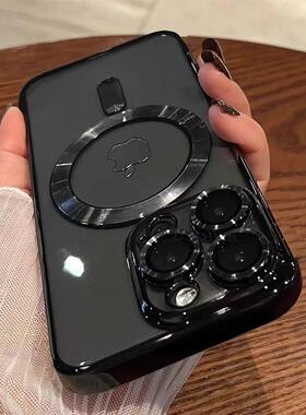 Translucent Original Case For 适用苹果16手机壳iPhone15promax磁吸14pls 13 12Magnetic Case mobile case