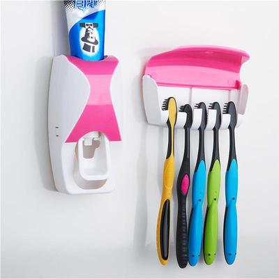 Toothbrush Holder Automatic Toothpaste Dispenser Set
