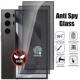 Ultra S23 S25edge Tempered Glass Anti spy Privacy S24 指纹解锁防窥膜 Protector Samsung S22 S21 for
