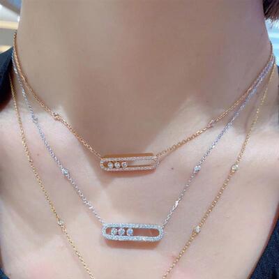 925 Sterling Silver Women's Fashion Necklace.baby M