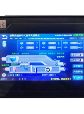 风柜风机DDC触摸屏PLC控制器自控