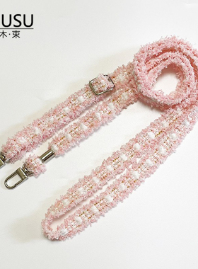 2026新款小香风毛线斜挎双扣可调节手机挂绳相机小蜜蜂替换带包带