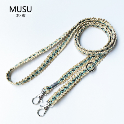 手工原创可调节斜挎包带编织背带单买相机手机挂绳替换双扣包包绳