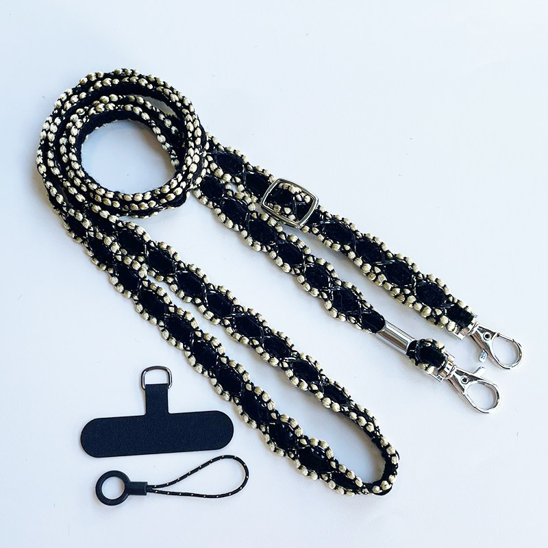 闪闪小香风手机壳斜挎可背可调节双扣头挂绳包包相机肩背带替换带