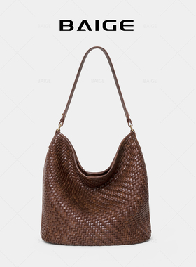 2026新款手工编织包包女大容量水桶包通勤托特包单肩斜挎妈妈包