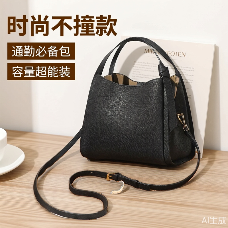 菜篮子包牛皮包包女士女包简约通勤大容量手提单肩斜挎包2026新款,箱包皮具/热销女包/男包,水桶包,淘宝优惠券,粉丝福利购,淘宝优惠卷